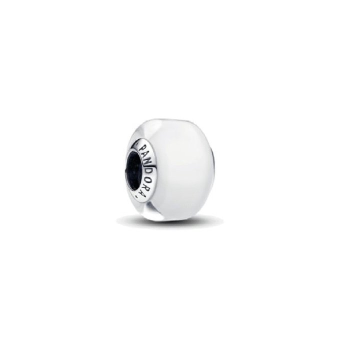 Pandora White Murano Glass Charm