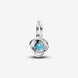 Pandora Capri Blue Dangle Charm with Clear CZ