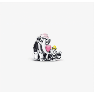 Pandora Disney Dumbo & Mom Pink Yellow Enamel Charm