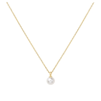 Ania Haie Yellow Gold-Plated Pearl Drop Pendant Necklace