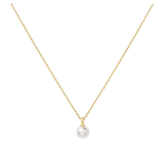 Ania Haie Yellow Gold-Plated Pearl Drop Pendant Necklace