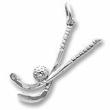 Field Hockey Charm in Sterling Silver by Rembrandt Charms