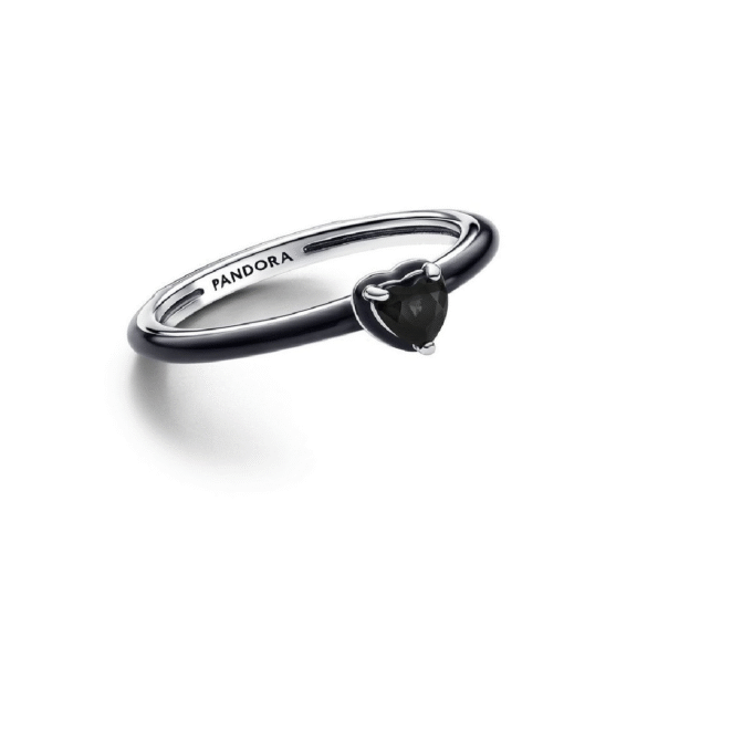 Pandora ME Black Chakra Heart Ring