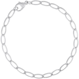 Rembrandt 7" Oval Link Charm Bracelet in Sterling Silver