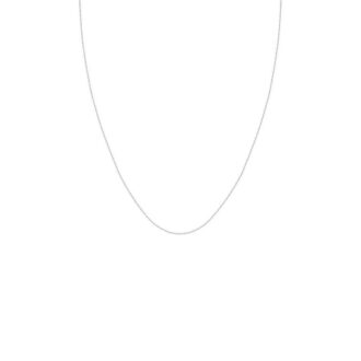 Box Chain 18" Length in 14k White Gold .6mm