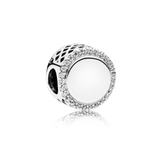 Pandora Silver Charm with Clear Cubic Zirconia