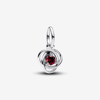 Pandora Salsa Red Crystal & Clear CZ Dangle Charm