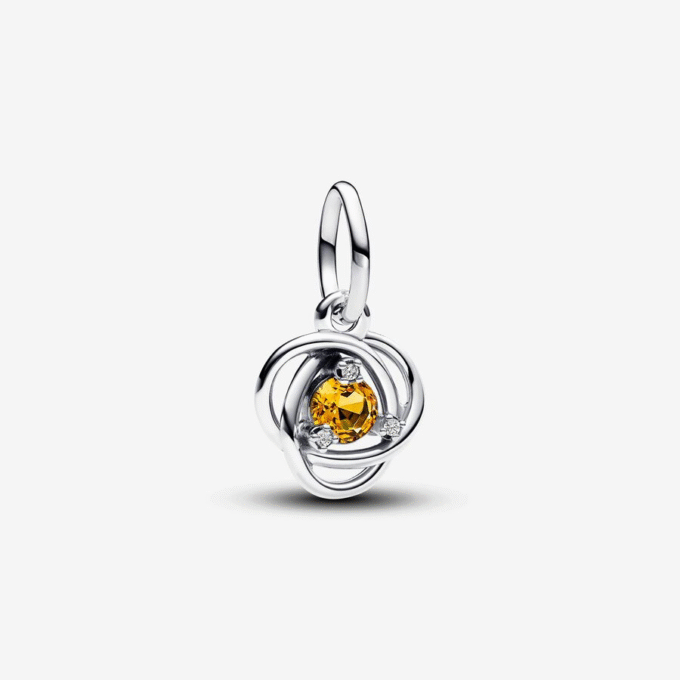Pandora Honey Dangle Charm with Clear CZ