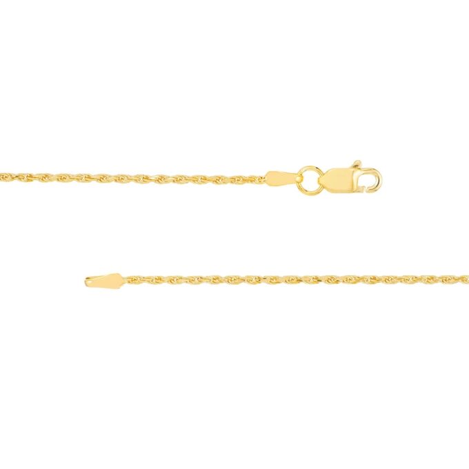 Rope Chain 1.05mm in 14k Yellow Gold 18" Length