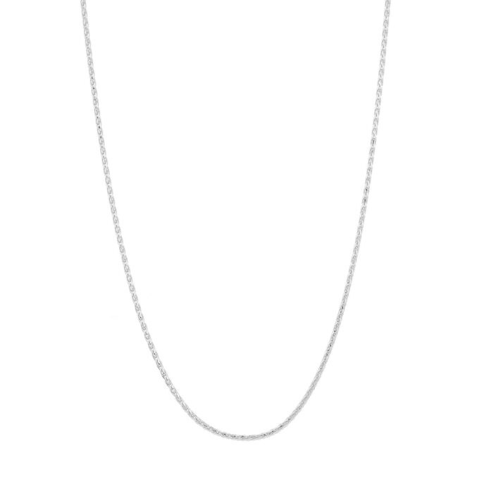 Wheat Chain .85mm in 14k White Gold 20" Length