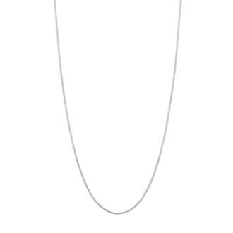 Box Chain 20" Length in 14k White Gold