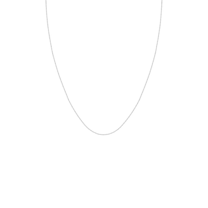 Box Chain 24" Length in 14k White Gold
