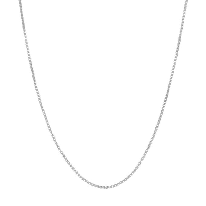 Box Chain 0.8mm in Sterling Silver 18" Length