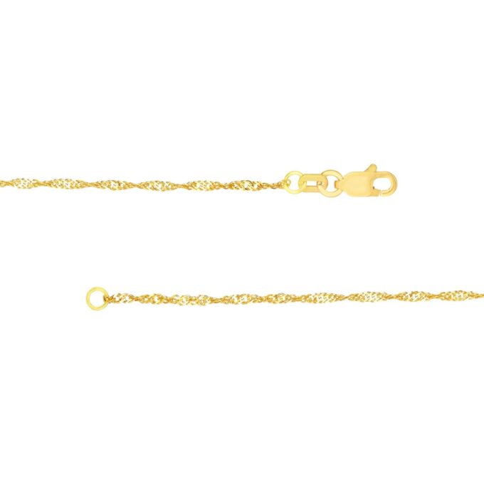 Singapore Chain 18" in 14k Yellow Gold