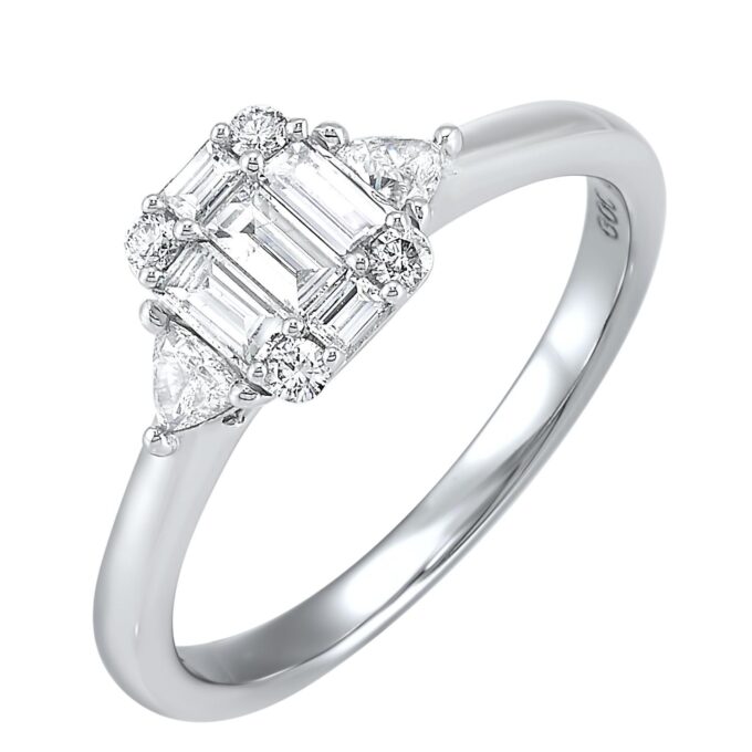 Engagement Ring with .50ctw Diamonds in 14k White Gold