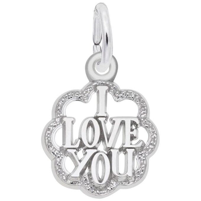 Rembrandt "I Love You" Charm in Sterling Silver