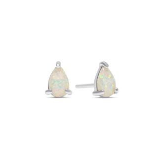Elegant Sterling Silver Pearl Opal Stud Earrings for Timeless Style