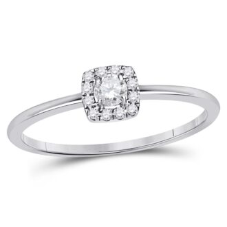 Halo Diamond Promise Ring