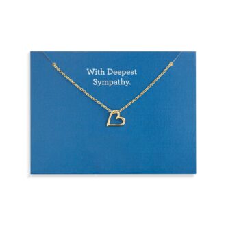 YGP "With Deepest Sympathy" Open Heart Pendant Necklace 18"