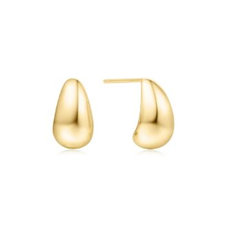 Ania Haie Yellow Gold-Plated Small Dome Hoop Earrings