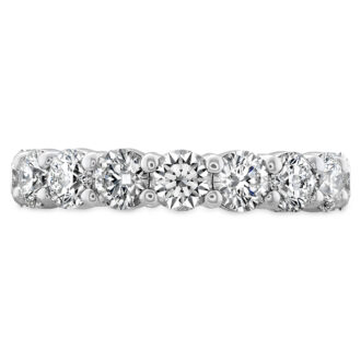 Hearts on Fire Signature 9 Stone Band with .50ctw Round Diamonds in 18k White Gold