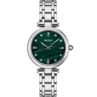 Seiko Women's Watch with Green Mother-of-Pearl and Diamonds