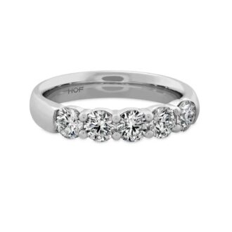 Hearts on Fire Signature 5 Stone Diamond Band 1.03ctw in 18k White Gold