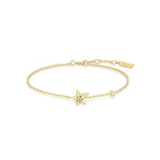 Ania Haie Yellow Gold-Plated Sparkling Star Bracelet
