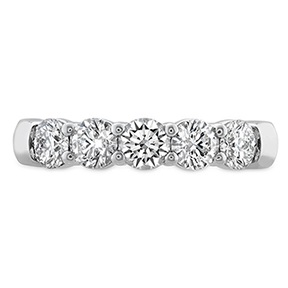 Hearts on Fire Signature 5 Stone Band with .73ctw Diamonds in 18k White Gold