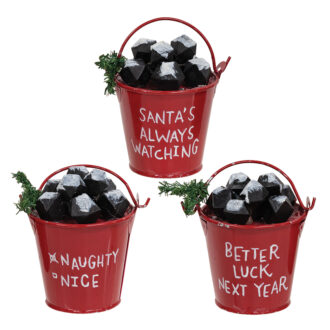 Assorted Decorative Coal Bucket Ornament for Home Decor