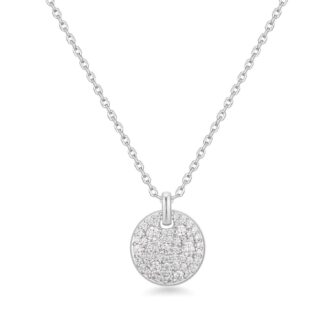 Ania Haie Large Pave Disc Drop Pendant Necklace