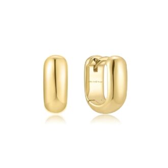 Ania Haie Gold Plated Mini U-Shaped Huggie Hoop Earrings