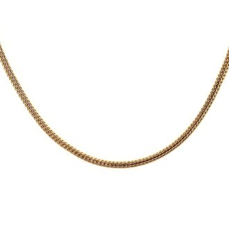 Mesh Fashion Necklace in 14k Yellow Gold, 18" Length