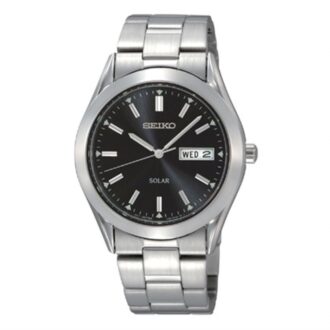 Seiko Men's Black Dial Quartz Watch