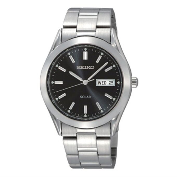 Seiko Men's Black Dial Quartz Watch