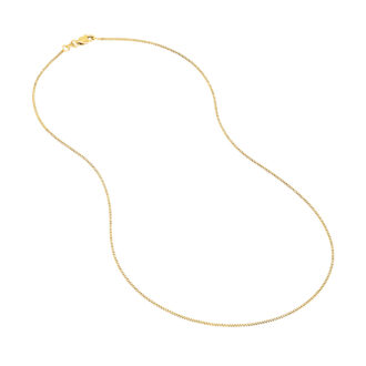 Box Chain 24" Length in Yellow Gold Filled 0.8mm