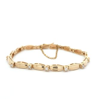 Pre-Owned 14K Yellow Gold Tennis Bracelet with 1.30CTW Round Diamonds