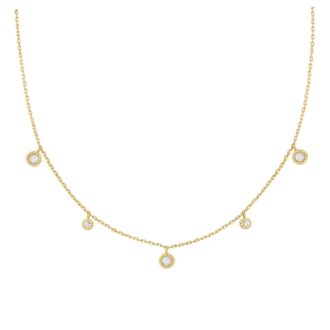 Ania Haie 16" Yellow Gold Plate Kyoto Opal Station Necklace