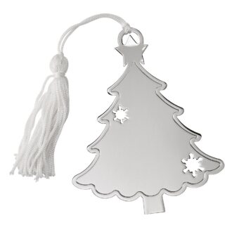 Personalized Tree Ornament with White Tassel Detail