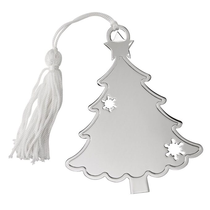 Personalized Tree Ornament with White Tassel Detail