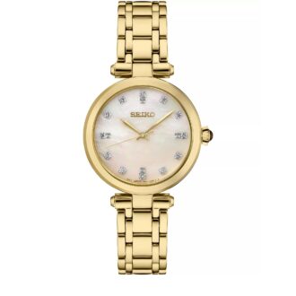 Seiko Women's Yellow MOP Dial Quartz Dress Watch