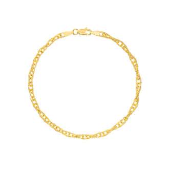 Engraved Forzentina Bracelet 7.25" in 14k Yellow Gold