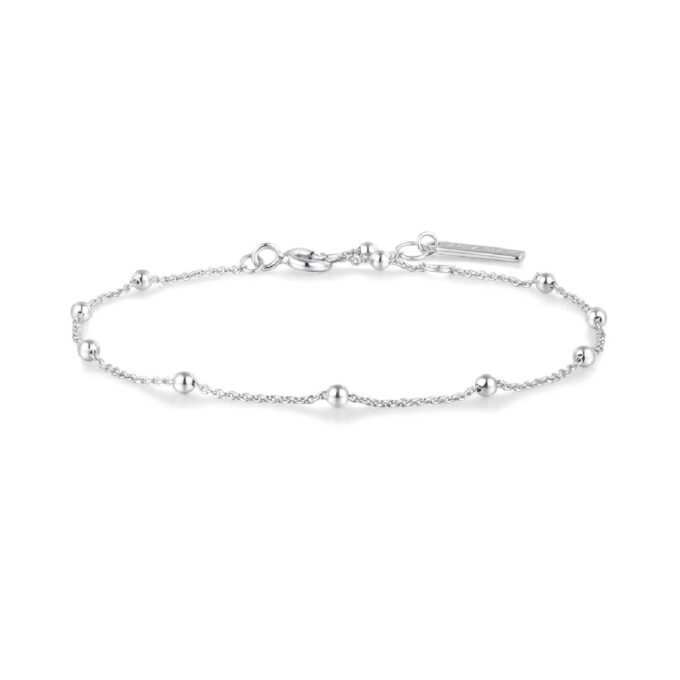 Ania Haie 7-Inch Sterling Silver Beaded Chain Bracelet