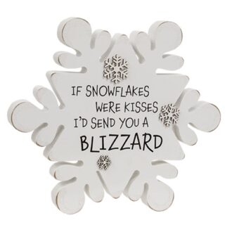10" If Snowflake Were Kisses Decorative Snowflake Sitter