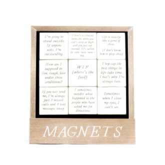 Set of Inspirational White Wood Magnets - 3x3.5 inches each