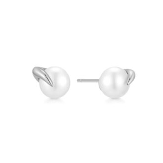 Ania Haie Pearl Claw Stud Earrings in Sterling Silver