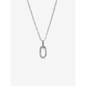 Pandora Sterling Silver Push Lock Open Link Pendant Necklace