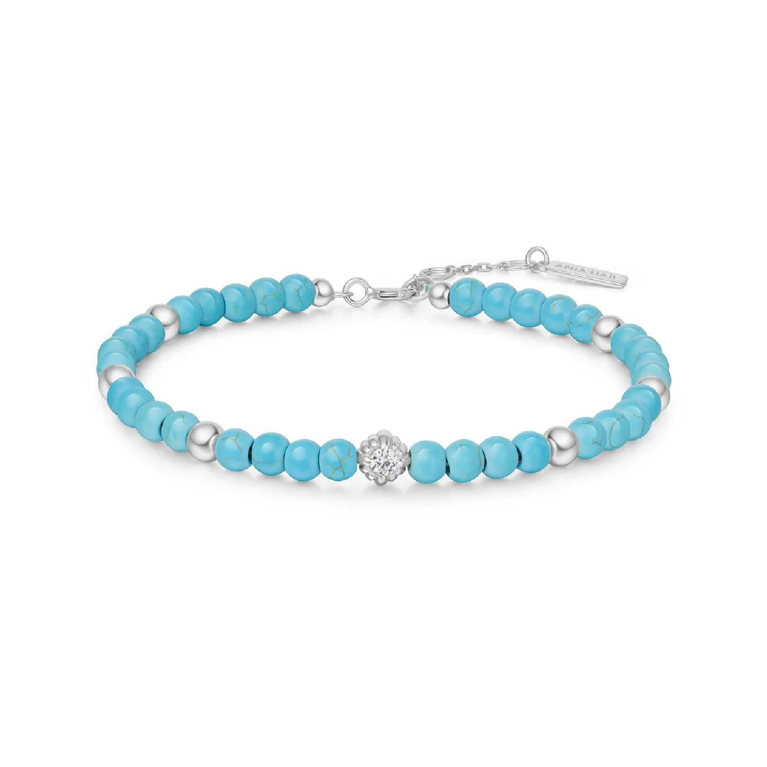 Ania Haie Silver Turquoise Bead Bracelet