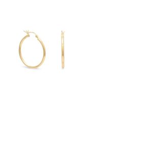 Hoop Earrings 2x28mm in 14k Gold-Plated Sterling Silver