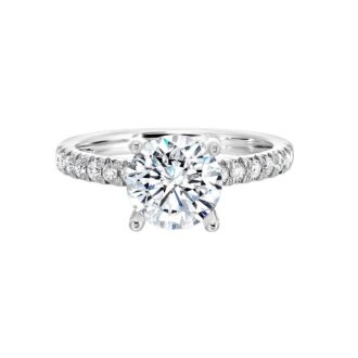 1.5ct Center Hidden Halo Lab-Grown Engagement 14k White Gold